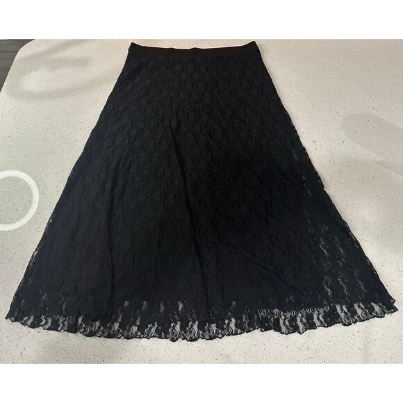 Maurice’s black lace long straight lined skirt Women’s Size 16/18 - Picture 1 of 4